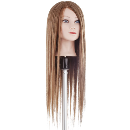 Testa studio Tecno Hair Extra Lungo Xanitalia con capelli 60% naturali umani di origine indiana e 40% in fibra sintetica. Lunghezza cm 60. Colore 6
