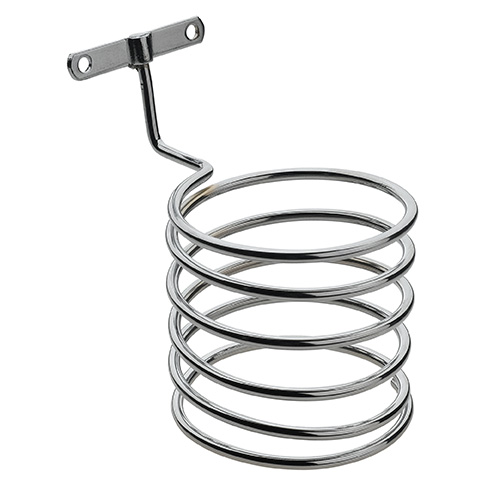 Porta Phon Holster a forma di spirale n metallo per postazione da lavoro da muro. Diametro: 7,5 cm