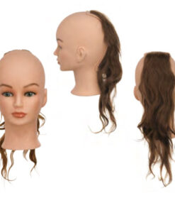 Sezione Back 2 Sibel senza testa costituita da capelli 100% umani per corsi a tema specifici. Impianto natural, densità medium 200-230 capelli/cm2