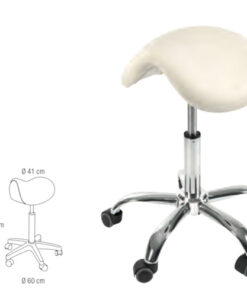 Sgabello Saddle Sibel modello ergonomico a sella è una soluzione ideale per i professionisti. Favorisce una sana postura.